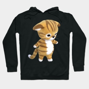 3d rendering of Ginger kitten Hoodie